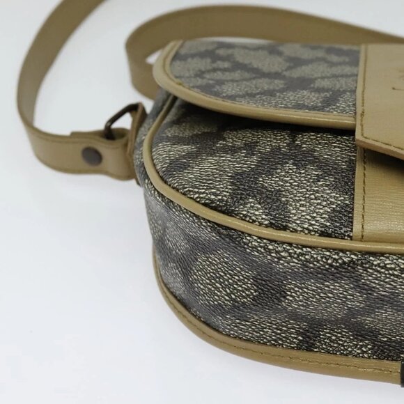 SAINT LAURENT Shoulder Bag PVC embossed Gray Auth BA782 - Picture 4 of 16